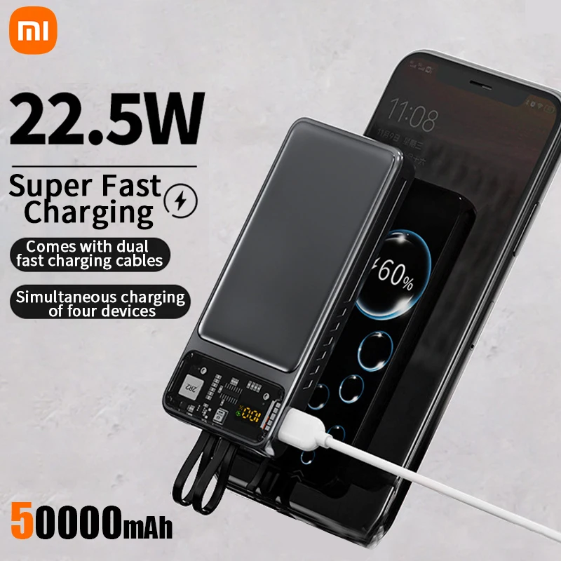 

Xiaomi Portable Charger 22.5W Super Fast Charging Battery Pack 30000mAh High Capacity Power Bank For iPhone Samsung High-Speed
