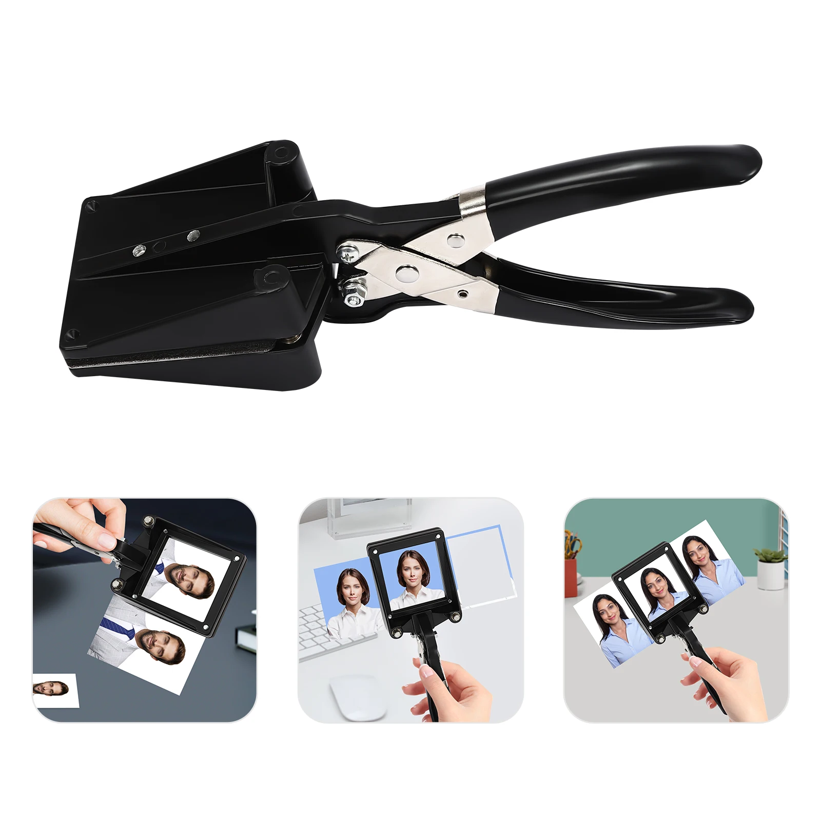 Bild 4: Aluminiumguss Manuell Stanz Bild Cutter 9*3.4in Handheld-Passfoto-Cutter Mit Schutz Sleeve Glatte Kanten