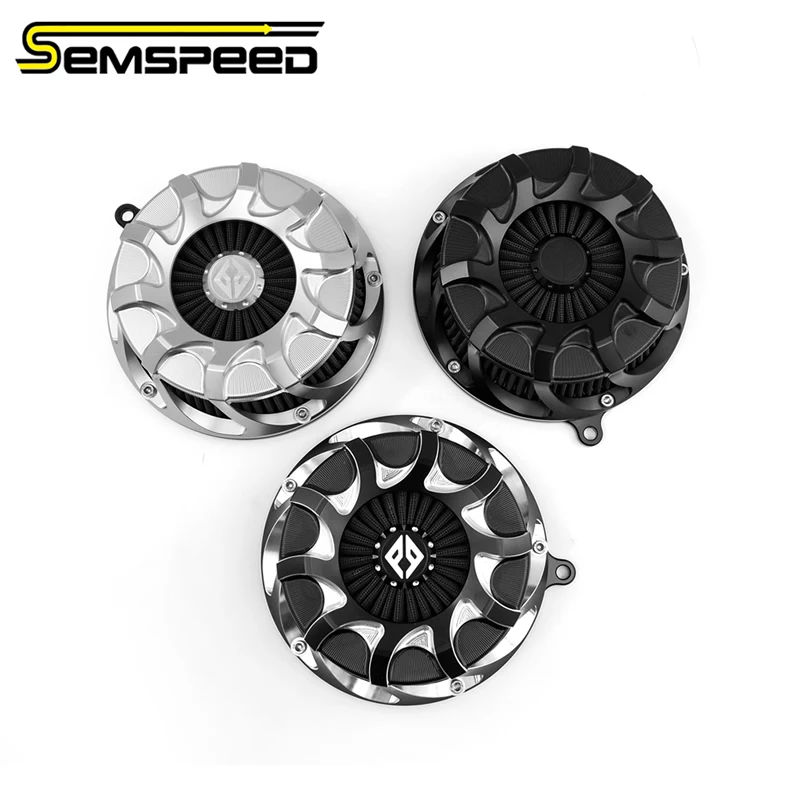 1 Stück SEMSPEED Motorrad CNC Aluminium Luftfilterabdeckung für Benda Dark Flag 950/500 Chinchilla 350/500 Napoleon Bob
