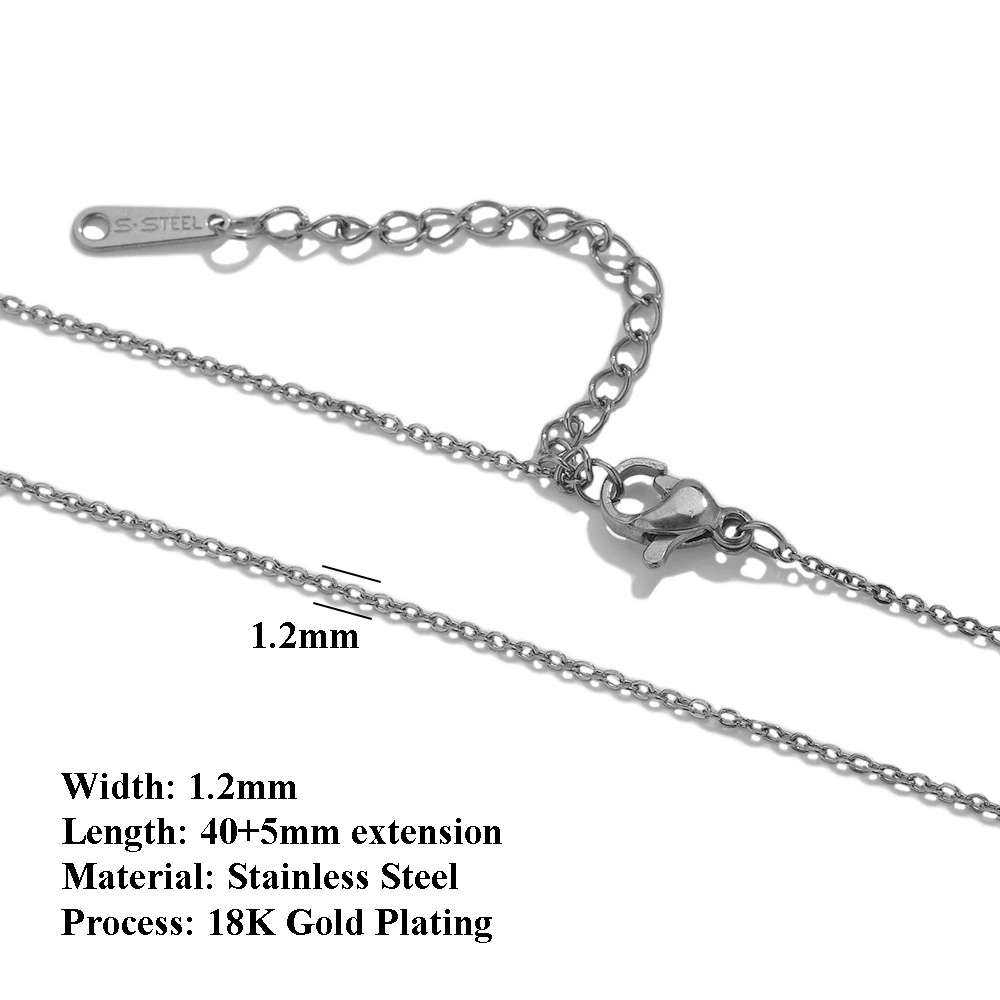 5 stks roestvrij stalen kralen ketting Cuba Cross O rimpel ketting verguld goud 45 cm verstelbare ketting karabijn DIY ketting