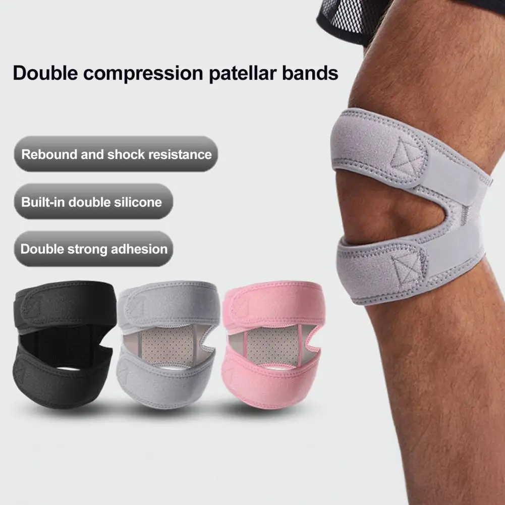 2Pcs 42cm Patella Knee Strap Adjustable Knee Brace For Men Women Double Patella Bands Knee Support Stabilizer For Arthritis