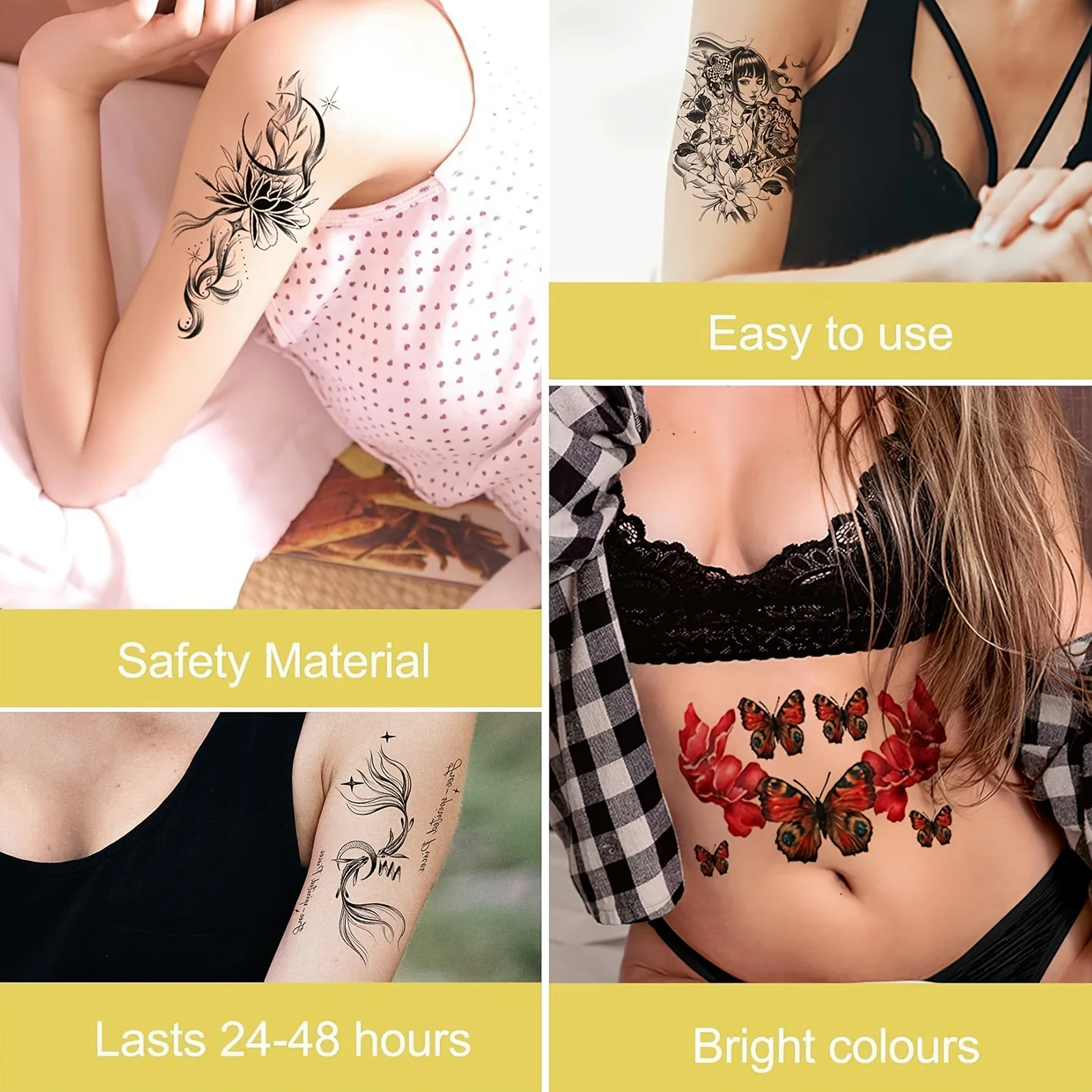 5 Sheets A4 Size Temporary Tattoo Stickers Paper - Inkjet Printing, 8.3×11.7 Inch for Inkjet Printer DIY Image Transfer Decal