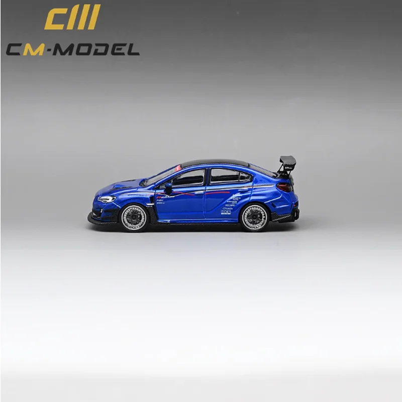 Cmmodel-varis wideBody diecast、交換用ホイール、青、1/64 sti