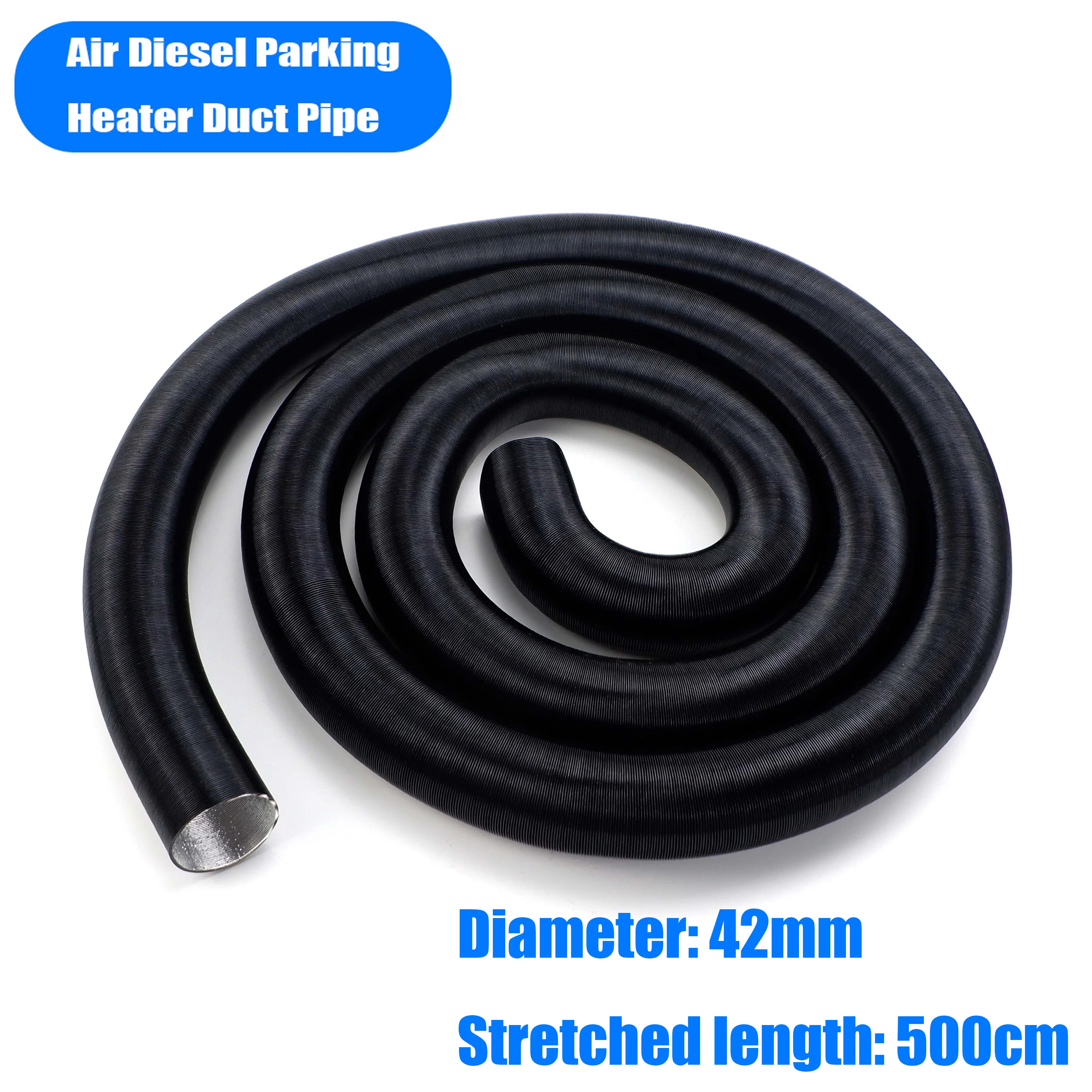 42mm Stretched length 500cm Air Diesel Heater Duct Ducting Pipe Tube Hose For Webasto Eberspacher Car Camper Truck VAN