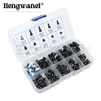 100/180/200PCS 6x6mm Micro Push Tact Switch Kit 6x6 Mini Tactile Toggle Touch Button PCB Momentary 4pin Pushbutton