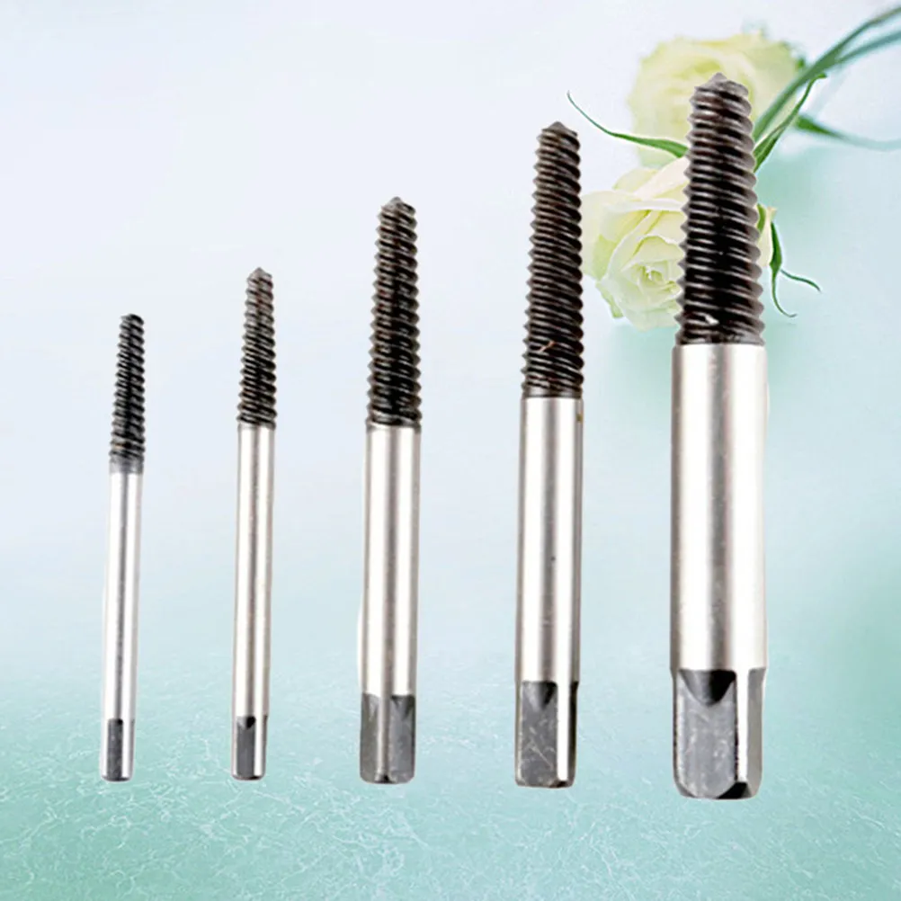 5Pcs Bolt Extractor For Auto Repair Mechanic Screw Heavy Duty Steel Tempered Remove Broken Damaged Screws
