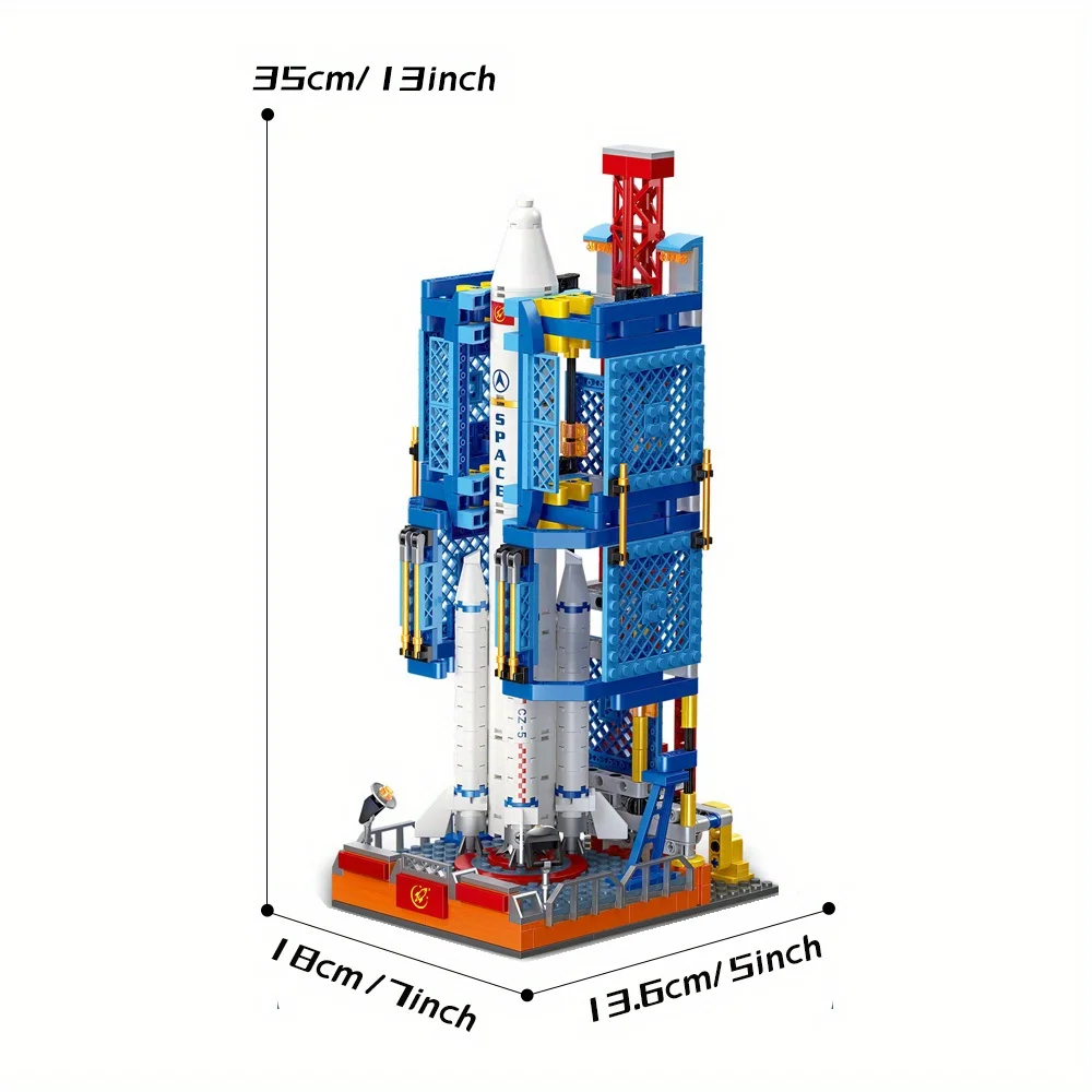 creatieve expert ruimte stad Spaceport Center moc Bouwsteenmodel speelgoedcadeaus Kerstmis 668-delig