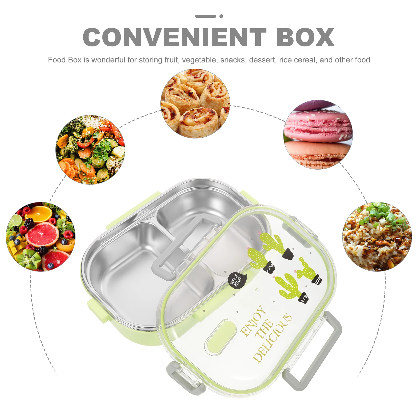 

Stainless Steel Insulated Lunch Leakproof Food Storage With Compartments For Kids Adults Portable Reusable Thermal For