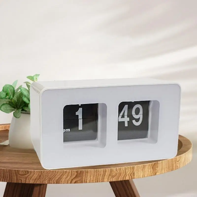 Elegant Auto Flipped Clock with Precise Timekeeping for Students and Professional Effortlessly Time Viewing Desk Clock