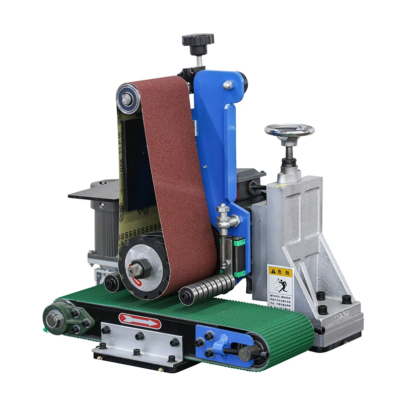 Metal Single Sand Plane Drawing Polishing Machine Steel Double Sand Grinding Derusting Machine Deburring Belt Sander 2.2KW Motor