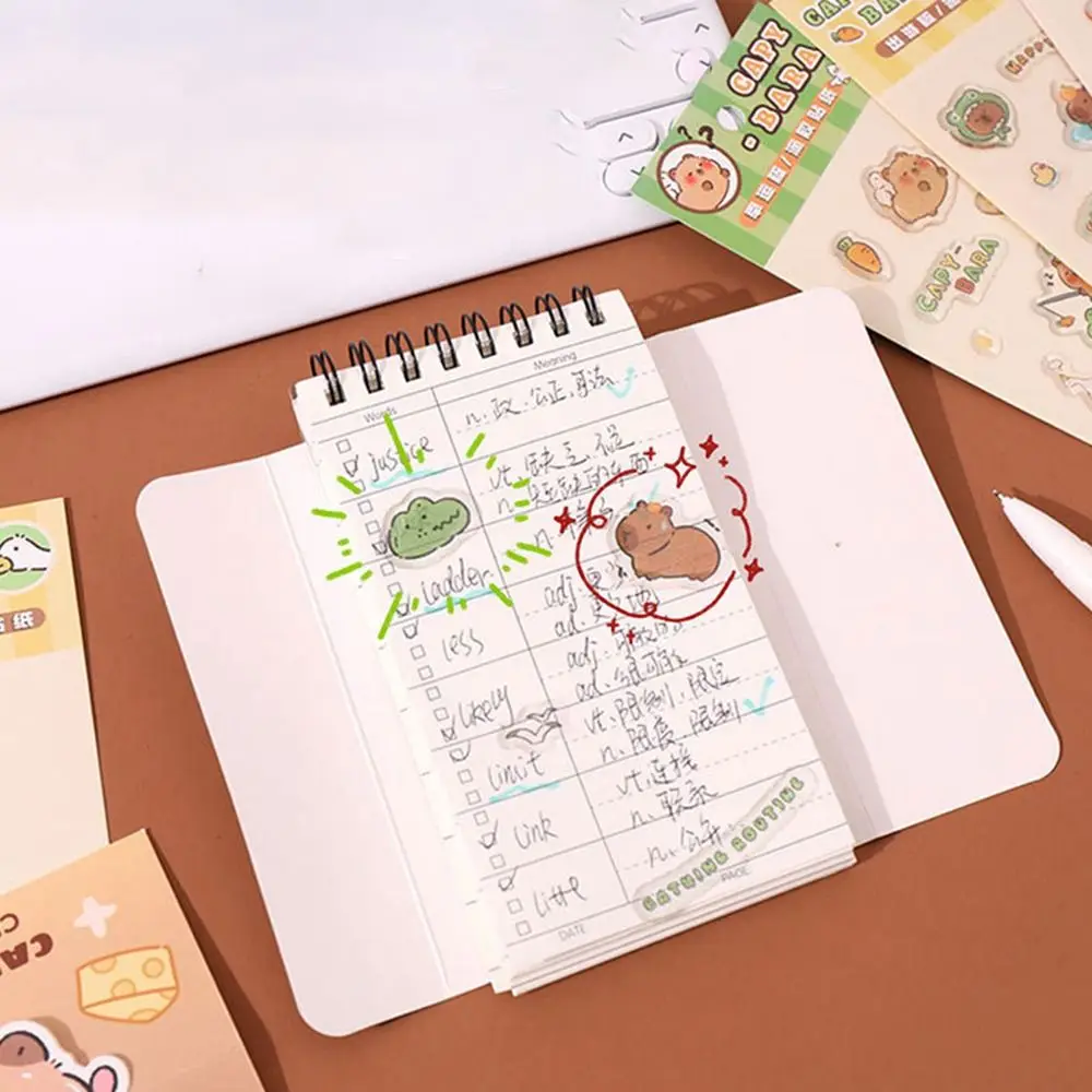 Cute Guka Capybara Drop Glue Sticker Cartoon Creative DIY Notebook Diary Decoration Paste Multi-purpose Self-adhesive