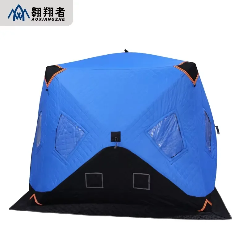 Custom Automatic Pop-Up Insulated Camping Tent for Winter for Outdoor Fishing Portable 4m Square Polyester Tent for Camping