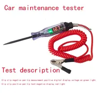 1Pc 6-24V DC Automobile Truck Voltage Circuit Tester Digital Display Electric Pen Probe Pen Automobile Diagnostic Tool