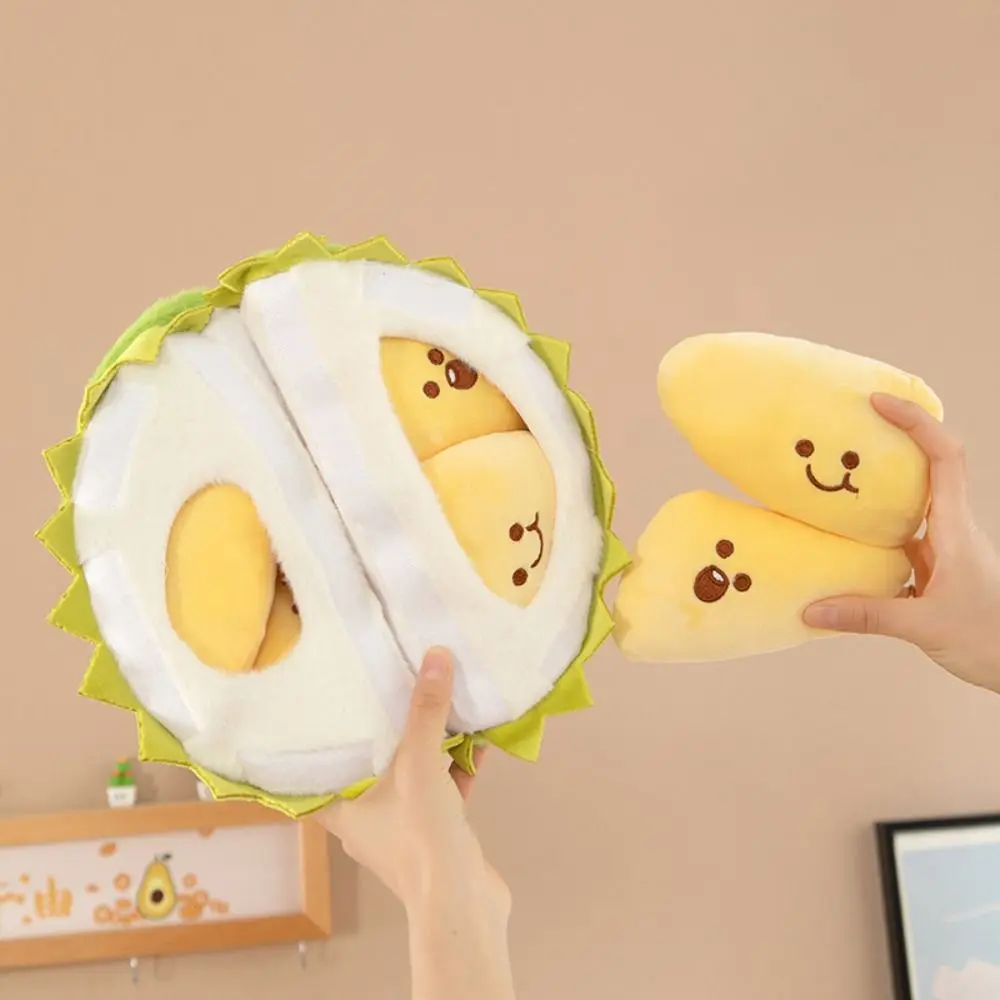 Novo durian forma de fruta brinquedo de pelúcia destacável 25cm brinquedo de descompressão macio brinquedo de pelúcia presentes para crianças