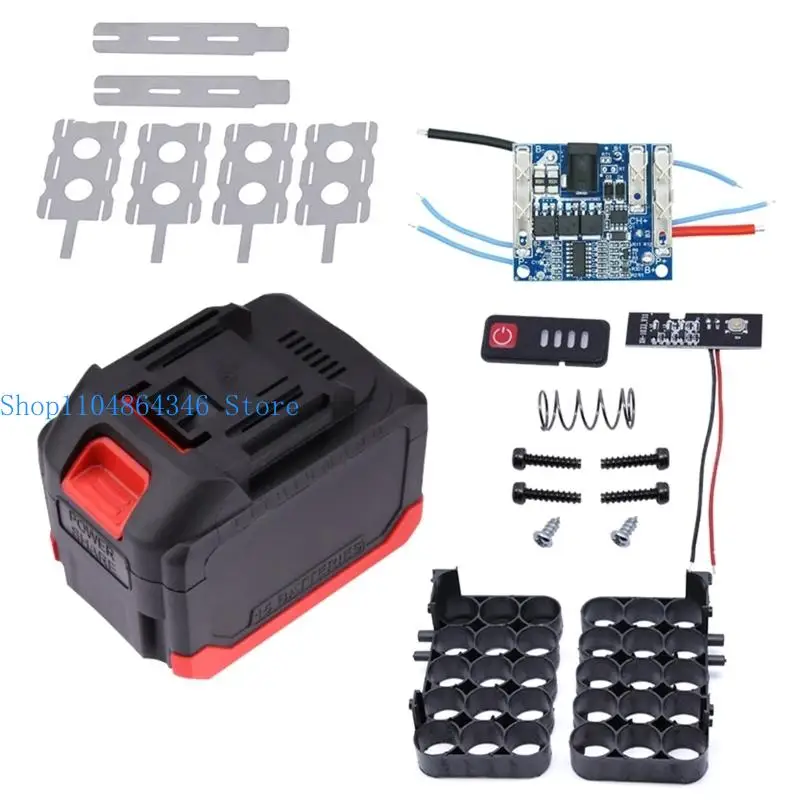 652F Battery Enclosure Case With Power Indicating Easy Assembly For Batteries Power Tool Organizing Box