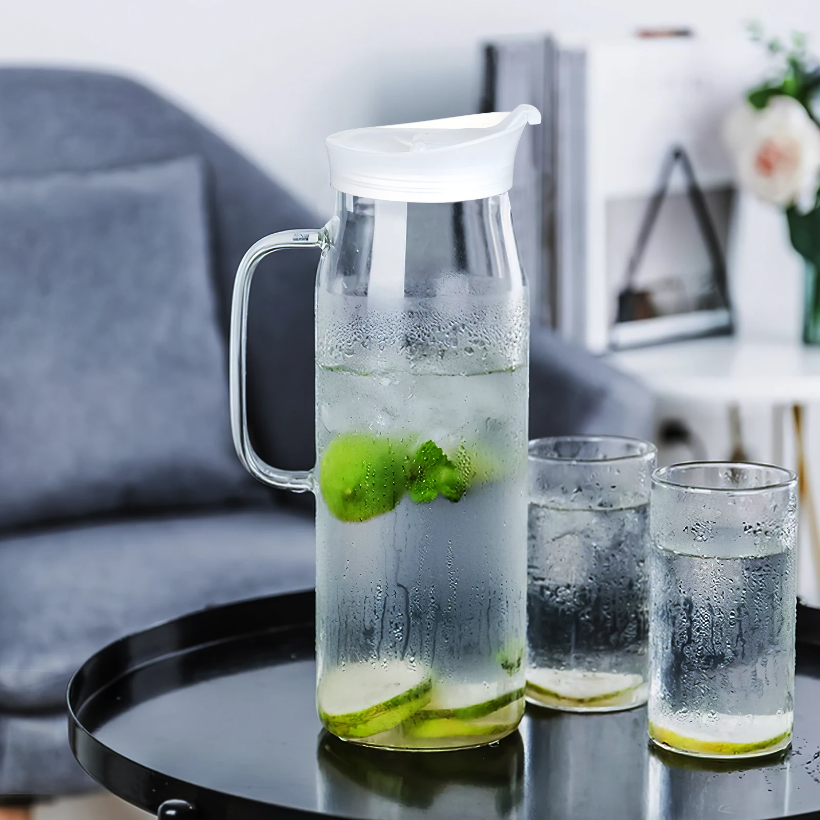 

5pcs Water Pitcher Lid Replacement Glass Plastic Jug Supplies Leak Proof Airtight Cover For Kettle Teapot Sealed