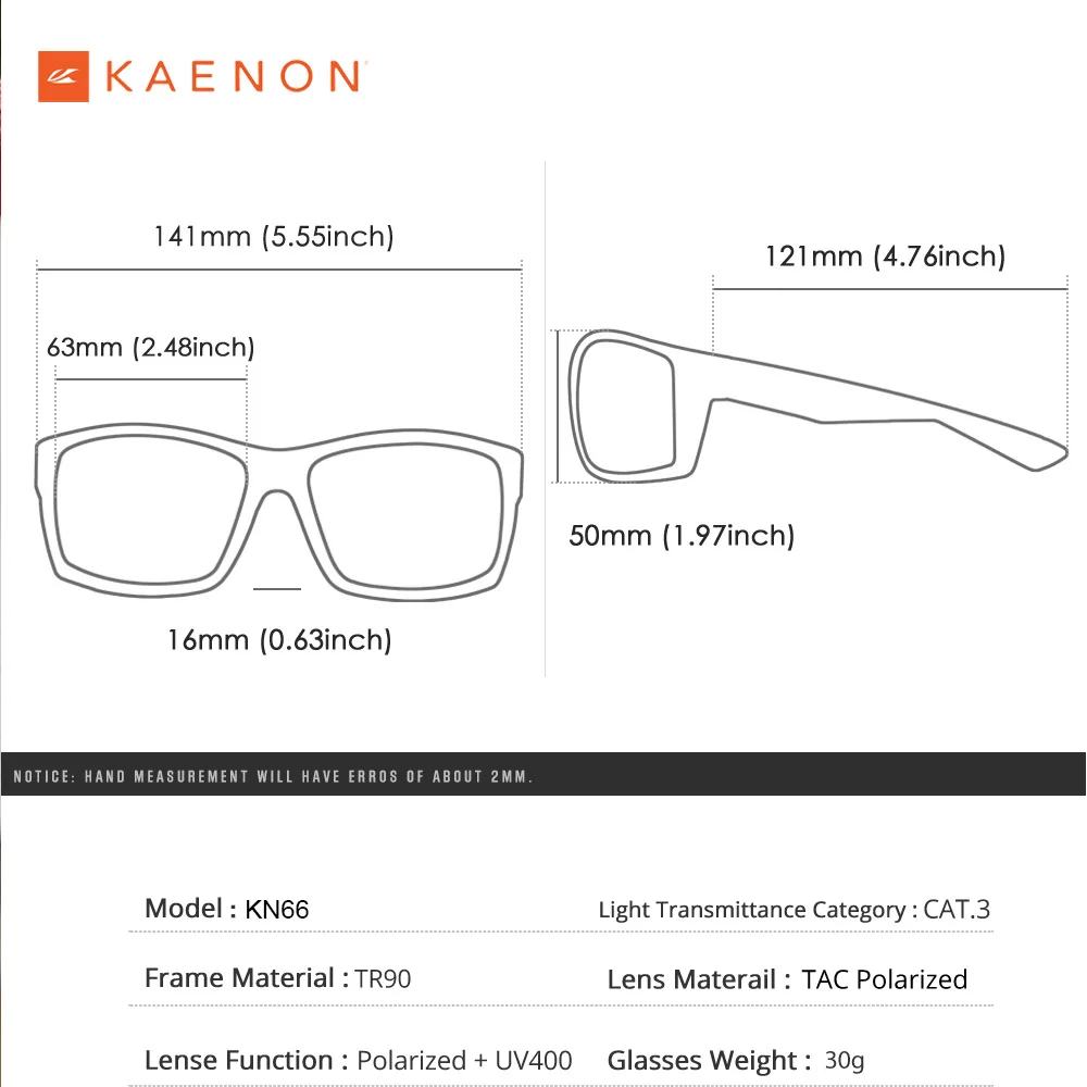 Kaenon 2024 New TR90 Polarized Sunglasses Men Outdoor Sports Fishing Colorful Sun Glasses Metal Hinge Driving Goggles Eyewear