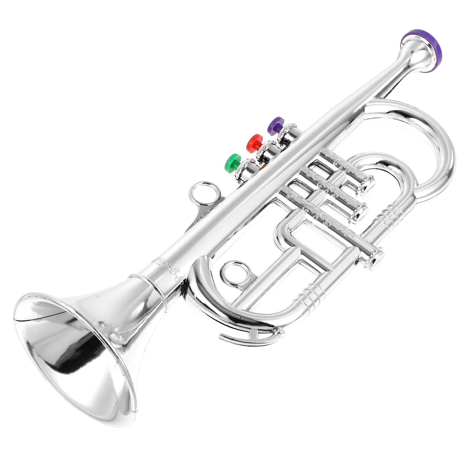Toy Instrument Saxophone Model Toddler Toys Puzzle 34X11X9CM Electroplating ABS Plastic