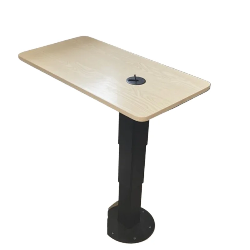 RV trailer travel lifting table, RV modification accessories can be lifted and lowered, and wooden table boards can be selected