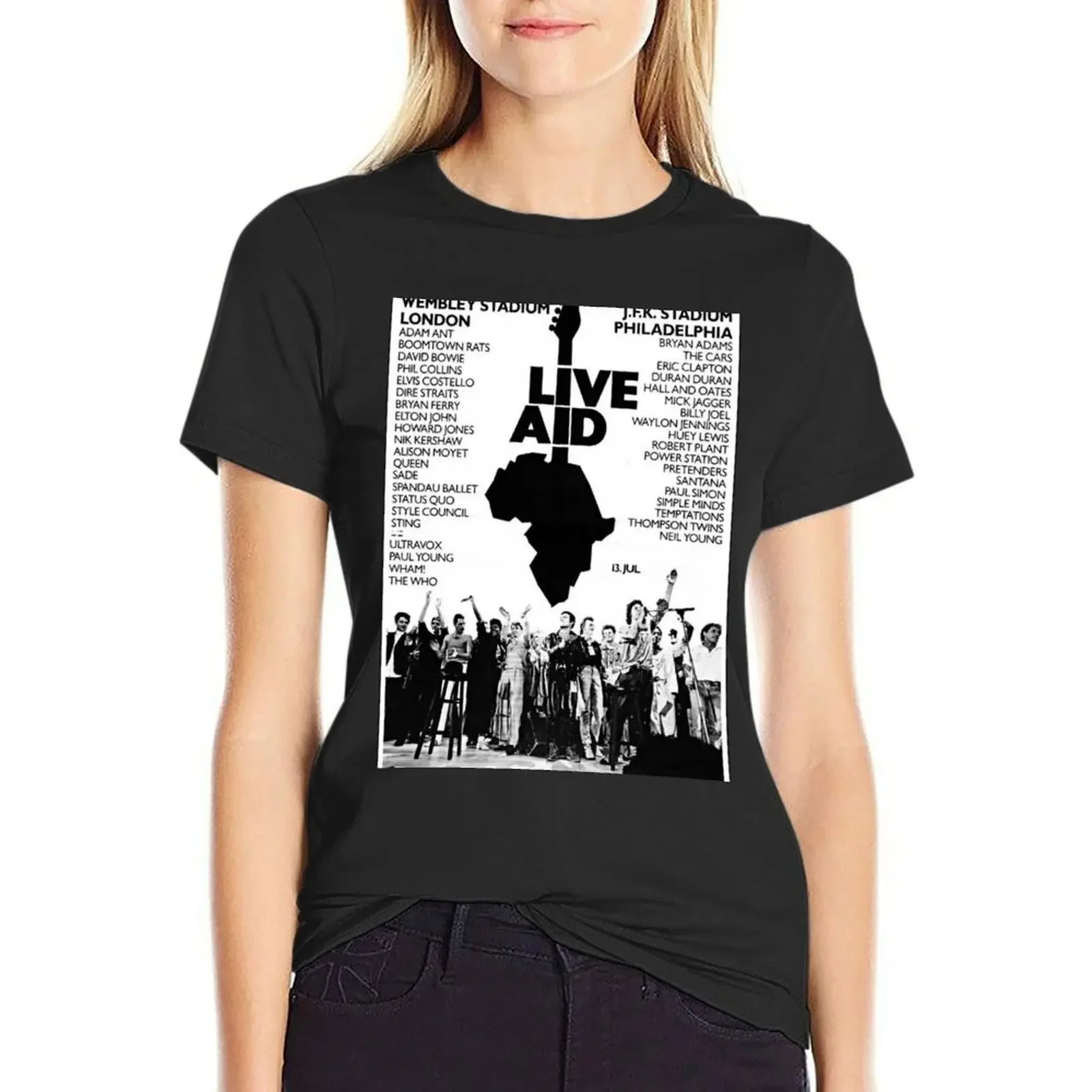 

Live Aid 1985 T-Shirt Blouse lady clothes blanks quick-drying t-shirts for Women loose fit