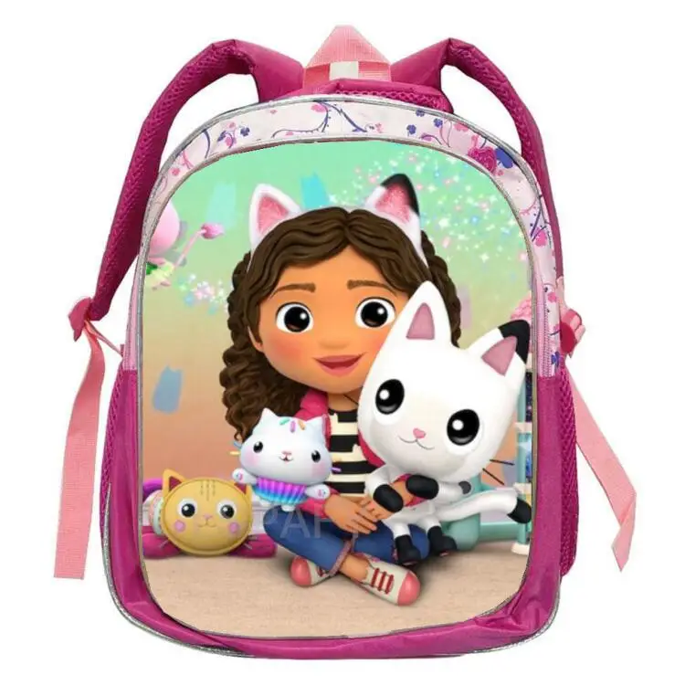 12inch Gabby\'s Doll house Backpack Cute Children Backpack Baby Kindergarten School Bag Boys Girls Backpack Lovely Mochilas