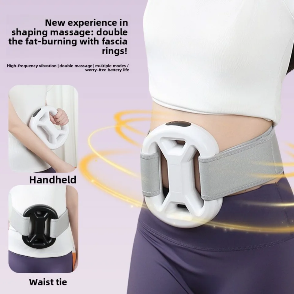 Electric Fascia Ring Full Body Slimming Vibration Massager Fat Burning Muscle Relaxation Yoga Massage Ring For Leg Waist Abdomen