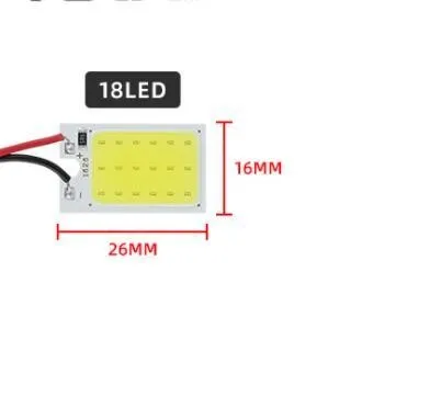 Newest 5pcs DC12V White COB 18LED Panels Car Interior Dome Light Bulb T10 Festoon 12V Lamp COB LED Panel Lights