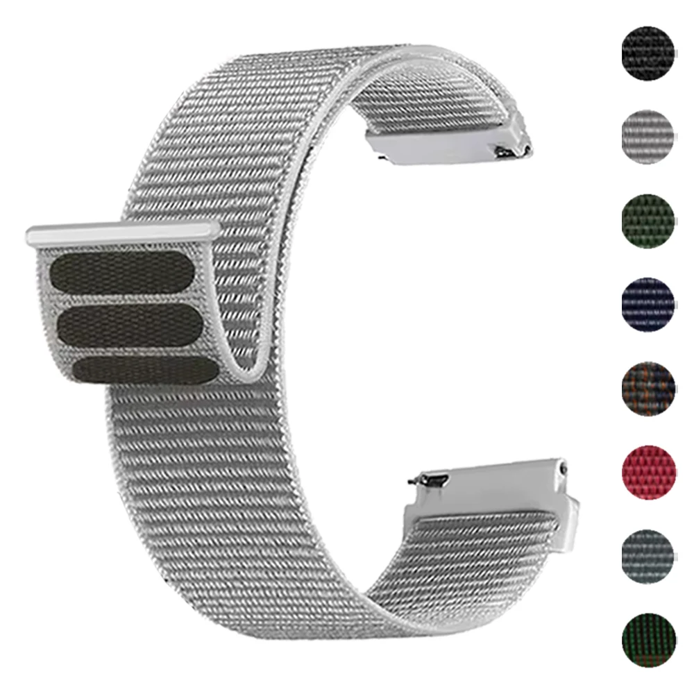 Correa de nailon de 20 y 22mm para Garmin Venu Sq 2, 3, 4, Vivoactive 6, Forerunner 55, 245, 165, 265, 570, Correa deportiva tejida y transpirable