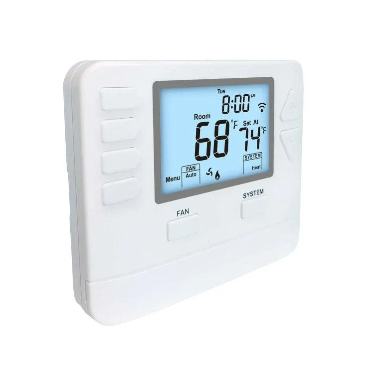 24V ABS Programmable Digital Heating Alexa Room Thermostat Air Conditioner Smart TUYA WIFI Thermostat for HVAC system