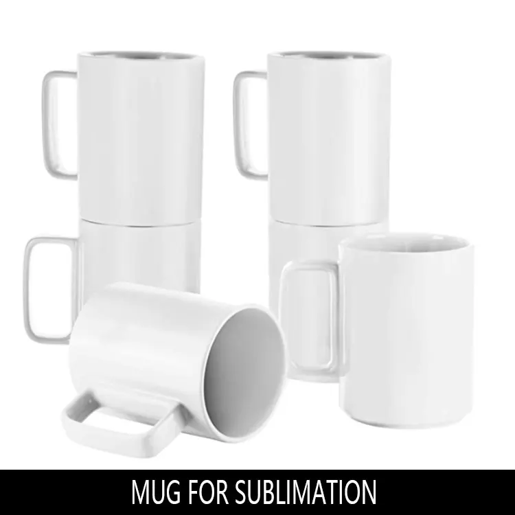 

high quality sublimation coffee mug with spoon blank mug sublimation