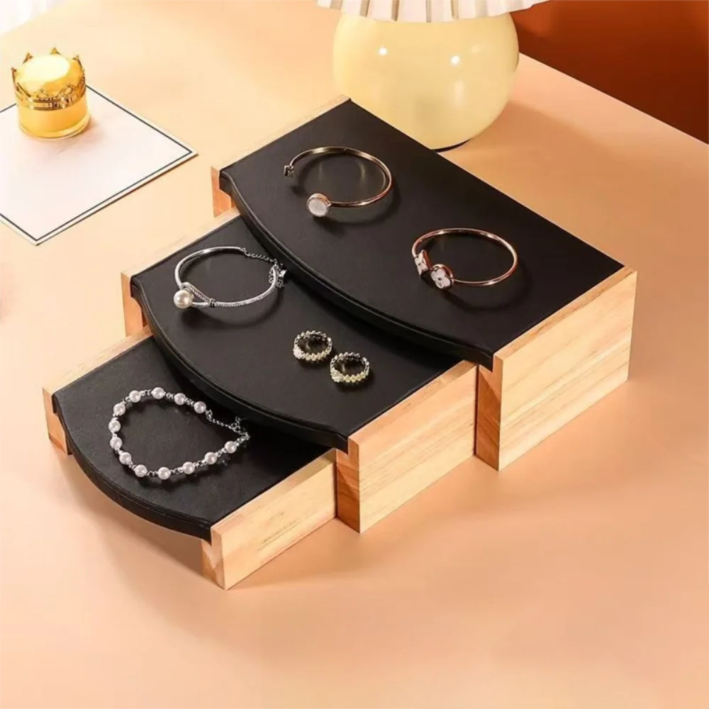 

3Pc/Set Fashion Pendant Necklace Display Stand Velvet/PU Leather Multi-purpose Jewelry Display Organizer High-end European-style