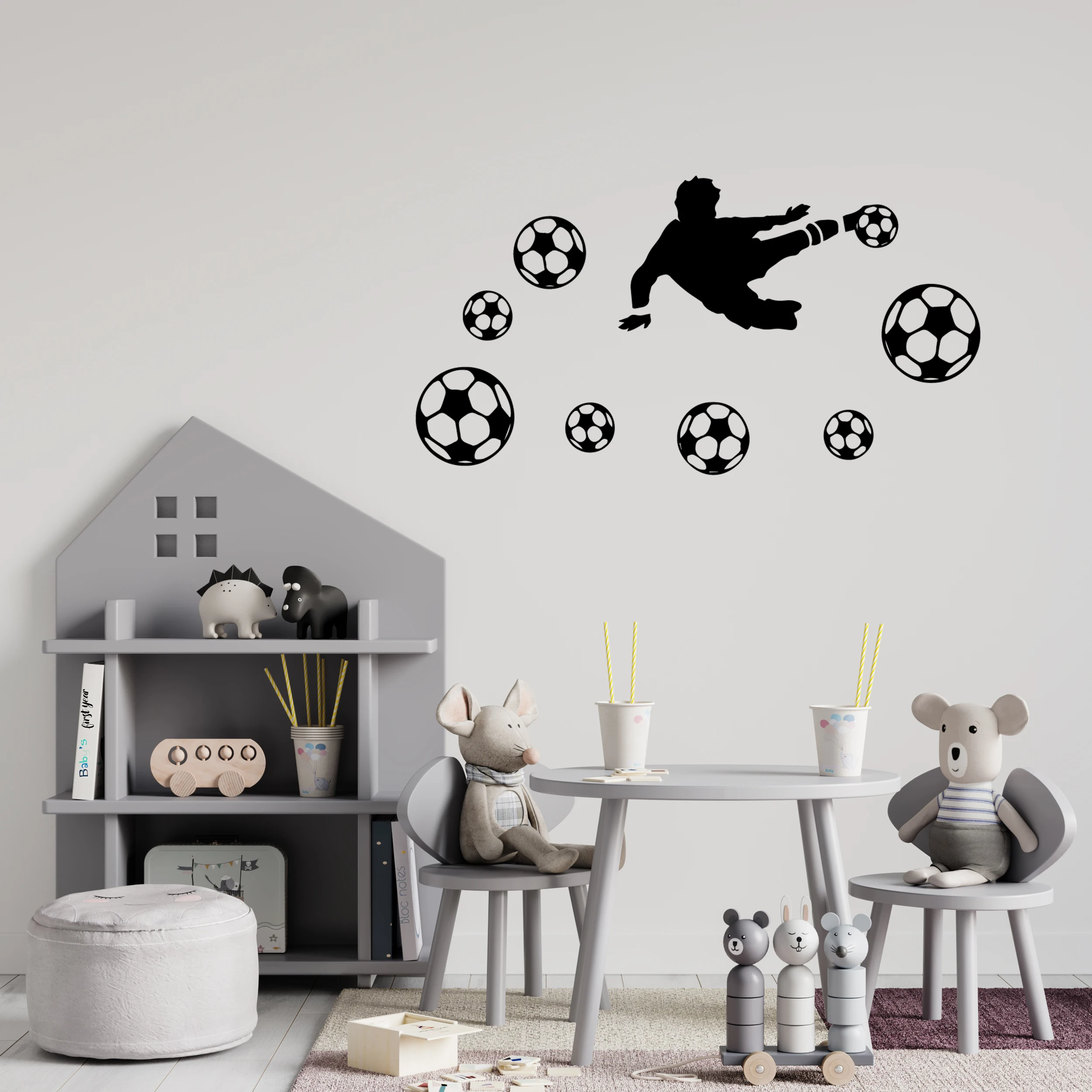 football Wall Decal Art Vinyl Stickers For Kids Rooms Decoration Wall Art MURAL Drop Shipping