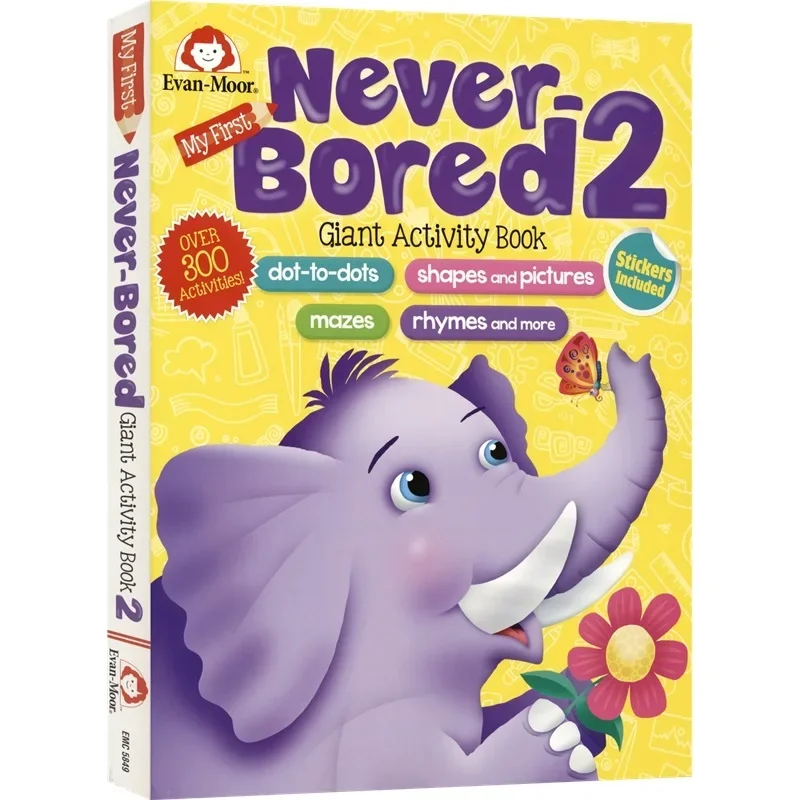 Evan-Moor My First Never-Bored Giant Activity Book 2 Workbook,aged 5 6 7 8, English book 9781645141167