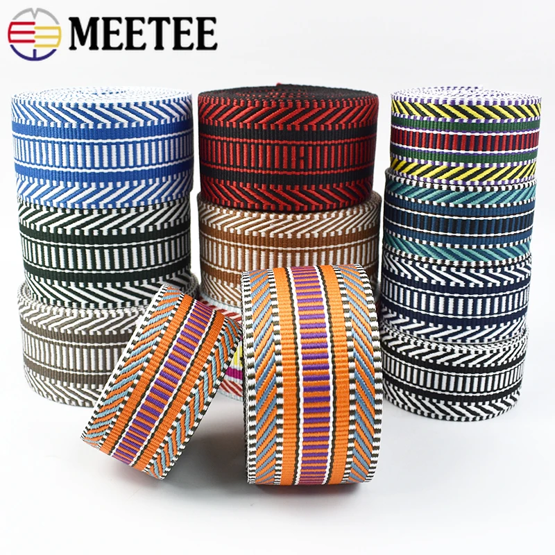 

3Meters 38/50mm Jacquard Webbing Strap Decoration Ribbona Band Bag Straps Clothes Belt Sling Bias Binding DIY Sewing Accessories