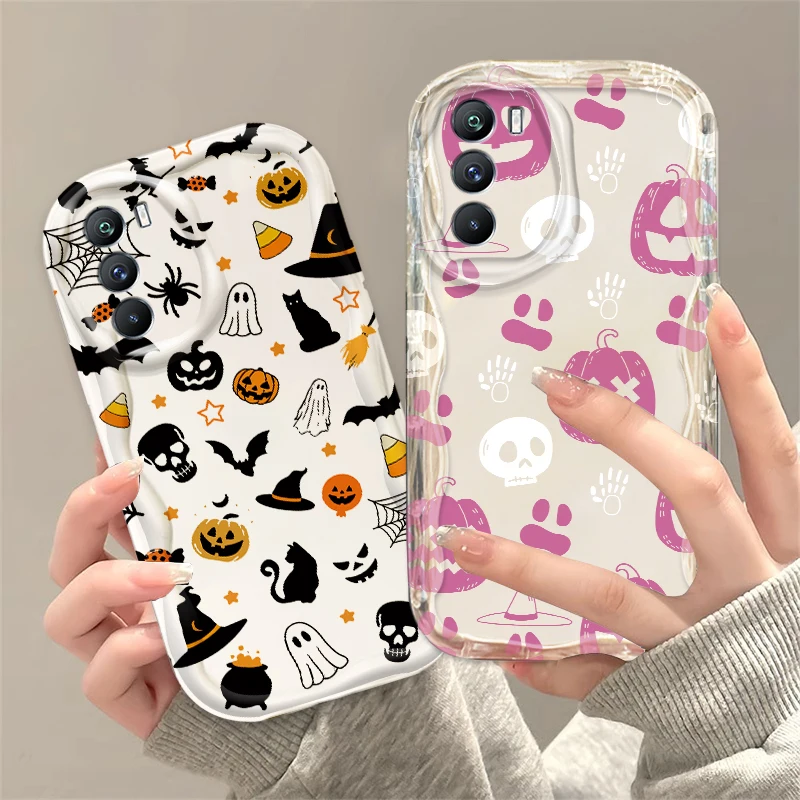 Disney Christmas Eve Skull For Xiaomi Mi 14 12 12T 11 Lite Poco M6 X6 X5 X4 X3 M3 F4 Pro GT NFC 5G Wave Oil Back Phone Case