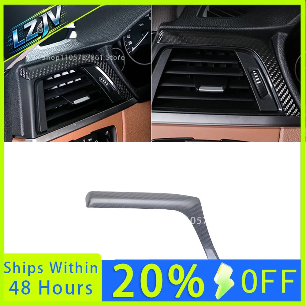 LZJV LHD RHD Real Dry Carbon Interior Driver Side Air Conditioning Outlet Vent Cover For BMW 3 4 Series F30 F32 2013-2019