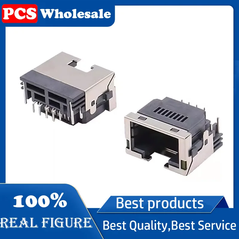 

RJ45 network socket Sink Panel 9.8H ultra-thin 8P8C with light RJ45 network socket connector interface