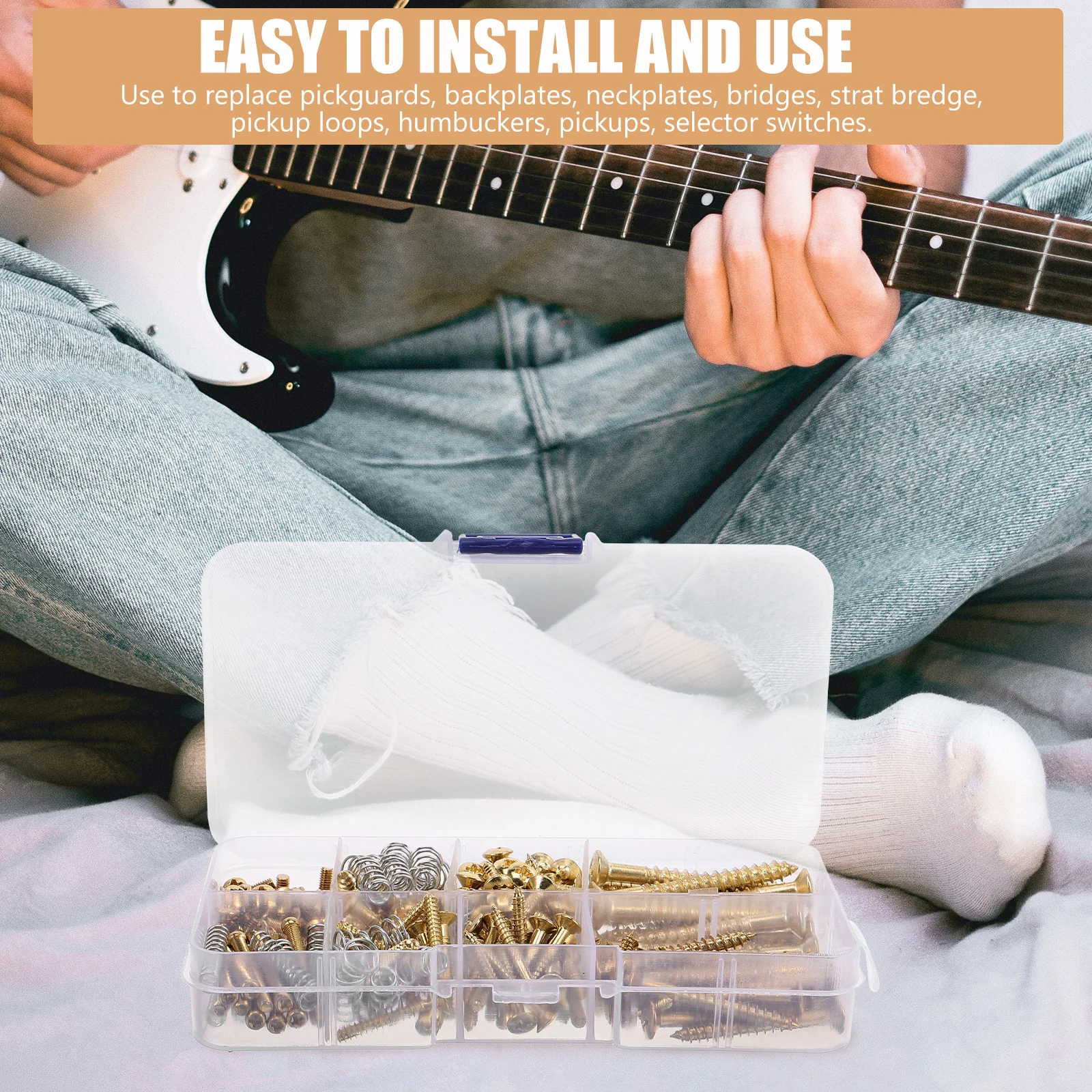 

1Set Guitar Screw Set Heavy Duty Stainless Steel Mounting Screws Guitar Hardware Repair Kit Plate Screws Luthier Parts