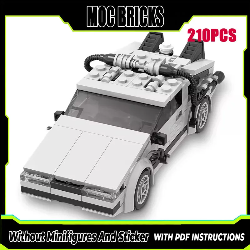 

Moc compatible car models return to the future with time machine technology modular building blocks gifts Christmas toys DIYsets