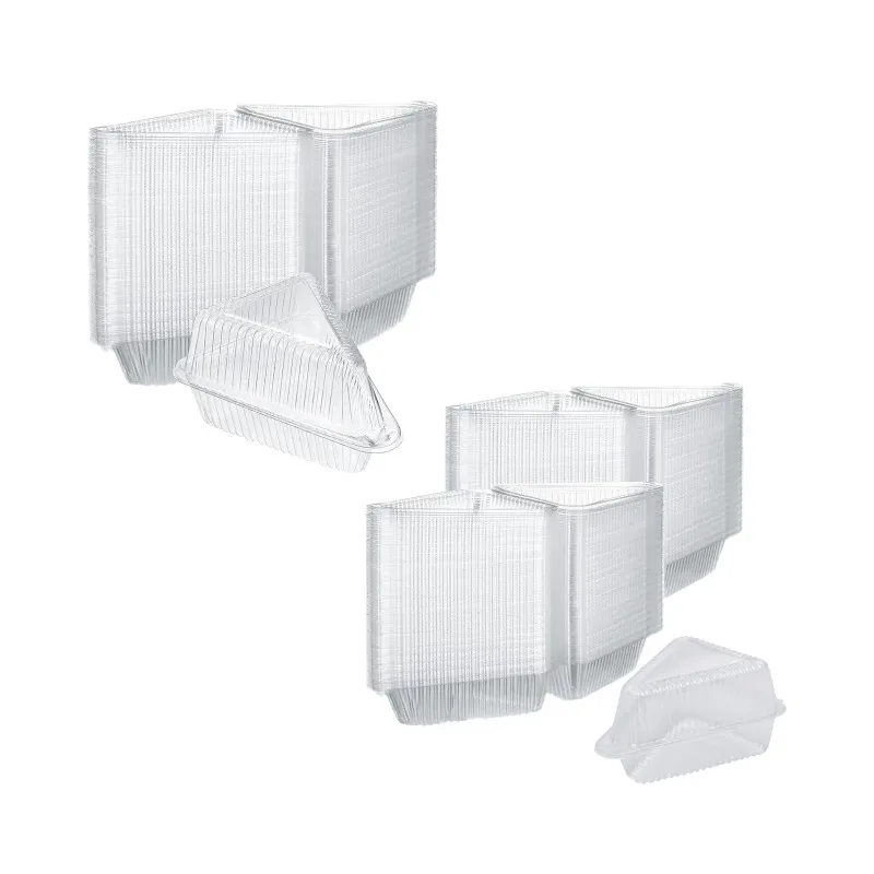 

Cake Slice Containers with Lid with Hinged Lid Hinged Lid Cheese Cake Container for Salads Dessert Cheesecake Pie Sandwiches