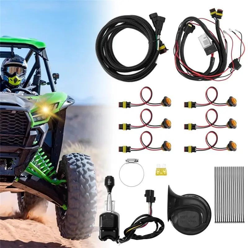 ATV UTV Turn Signal Kit Universal Street Legal Kit Forpolaris RZR PRO XP / XP 1000 / XP 4 1000 Forcan-Am Outlander 800R Max Gen2