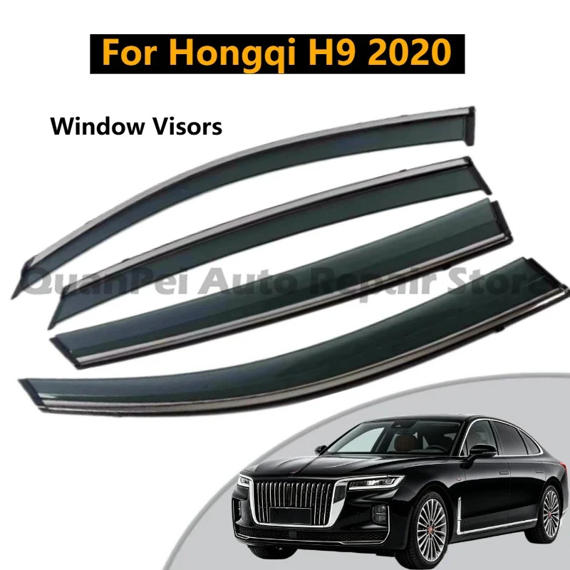 Solid Fine Craft Window Deflectors For Hongqi H9 2020 Close Fit Easy Install Stylish Auto Window Decor Protective Parts