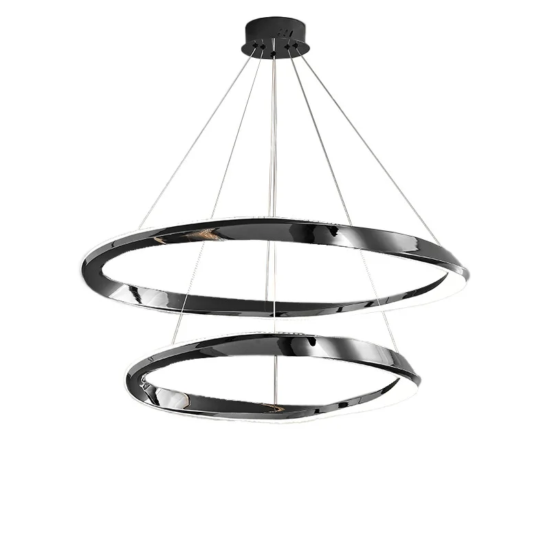 

Nordic modern light luxury livingcreative dining room light atmosphere simple bedroom study designer ring chandelier