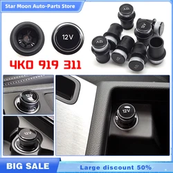 For Audi Q4 E-tron A6 A7 Q7 Q8 S6 RS6 RS7 4K0 919 311 4K0919311 12V Cigarette Lighter Cover Chrome Plated Cigarette Lighter Plug