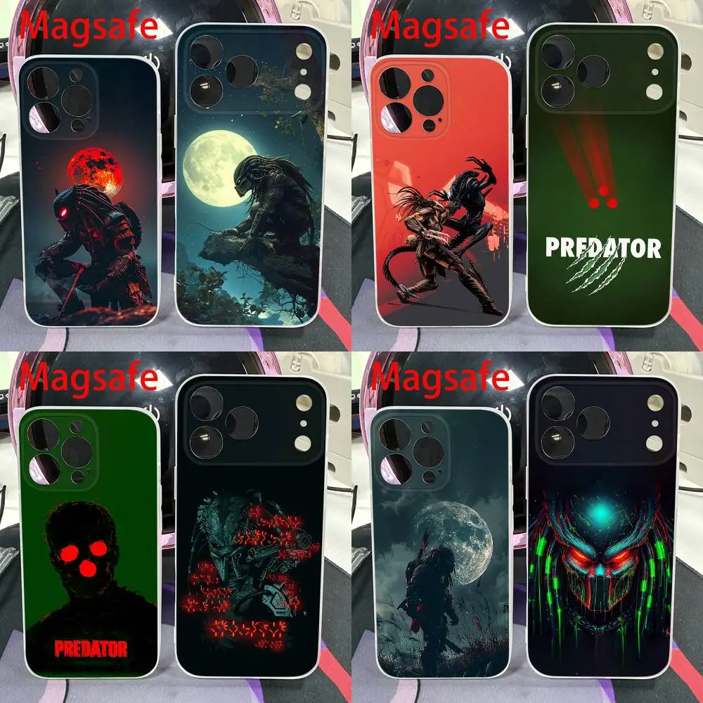 

Cool Predator Phone Case For iPhone 14,16,15,11,13,17,12,Air,Mini,Plus,E,Pro,Max Magnetic Magsafe Frosted Cover