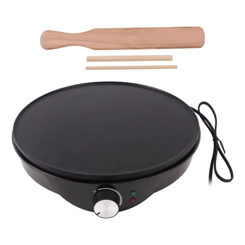 A72P Electric Griddle Crepe Maker Withbatter Spreader Perfect Forpancakes Andscones EU Plug