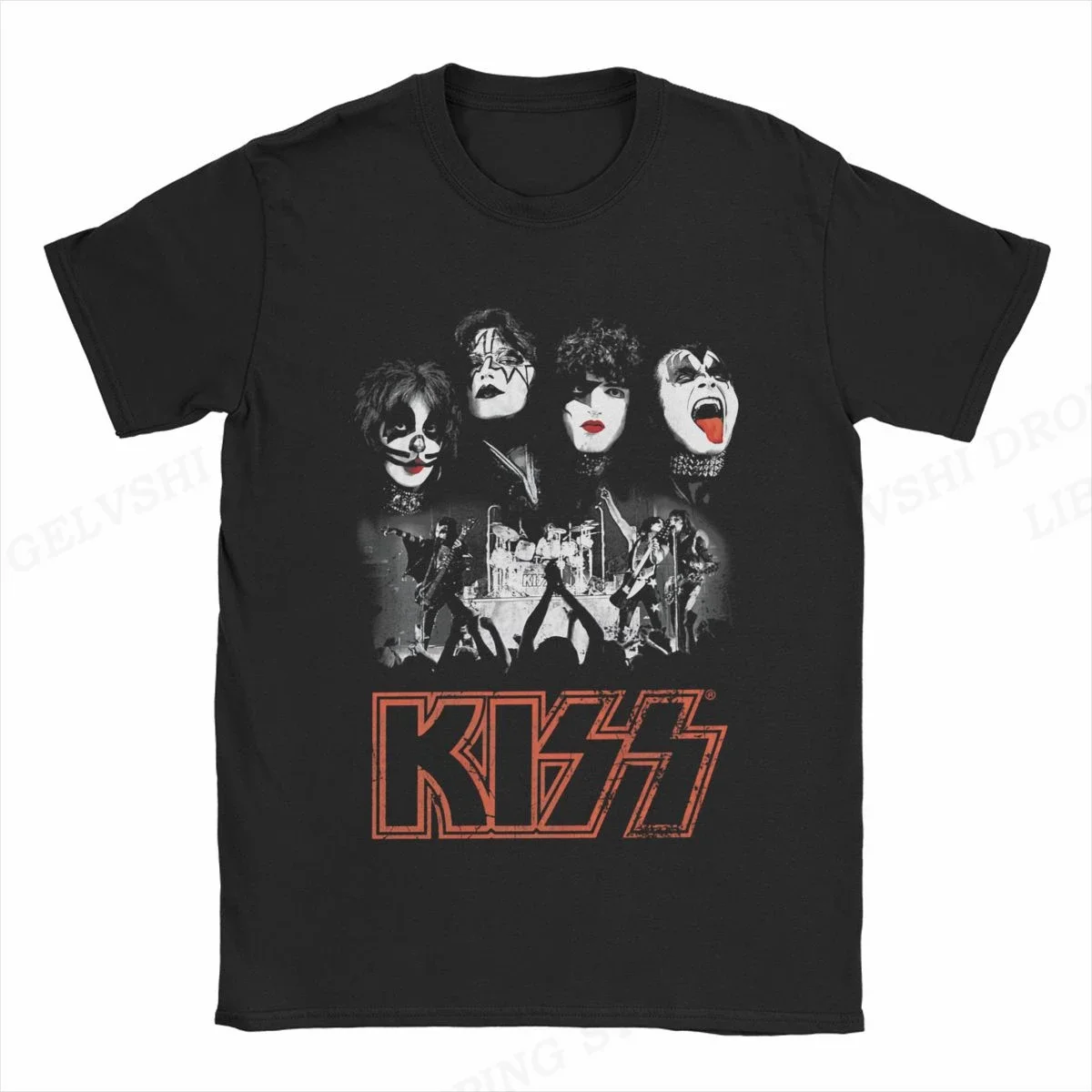 Kiss Band T Shirt Men Women Fashion T-shirt Cotton Tshirt Kids Hip Hop Tops Tees Unisex Camisetas Hombre Tops Rock Band