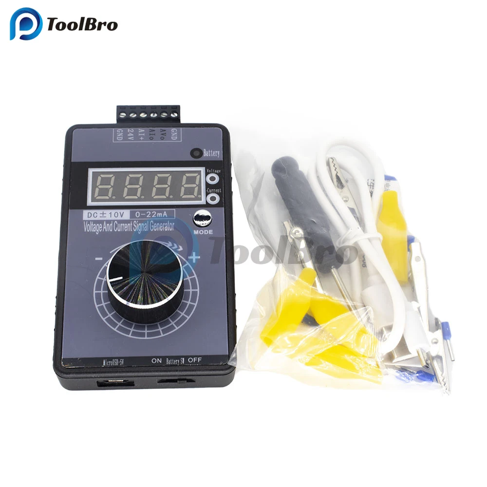 Simulador Atual da Tensão Ajustável Gerador do Sinal Fonte do Dissipador para o Transmissor 420ma 010v 05v Lb02g 0-22ma
