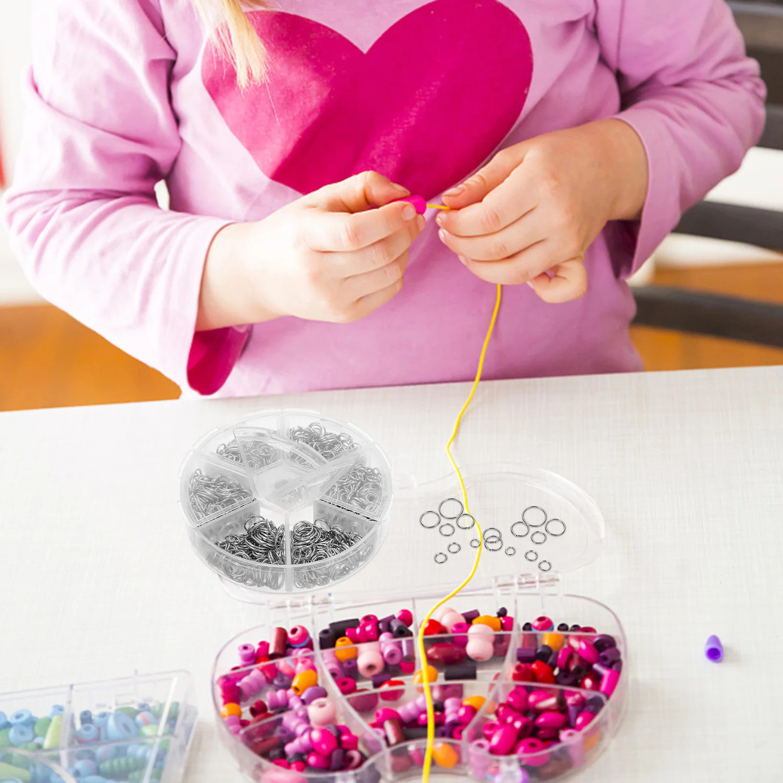 

1 Box Silver Tone Jump Rings for DIY Jewelry Making Necklace Bracelet Keychain Hanging Ornament Craft Supplies