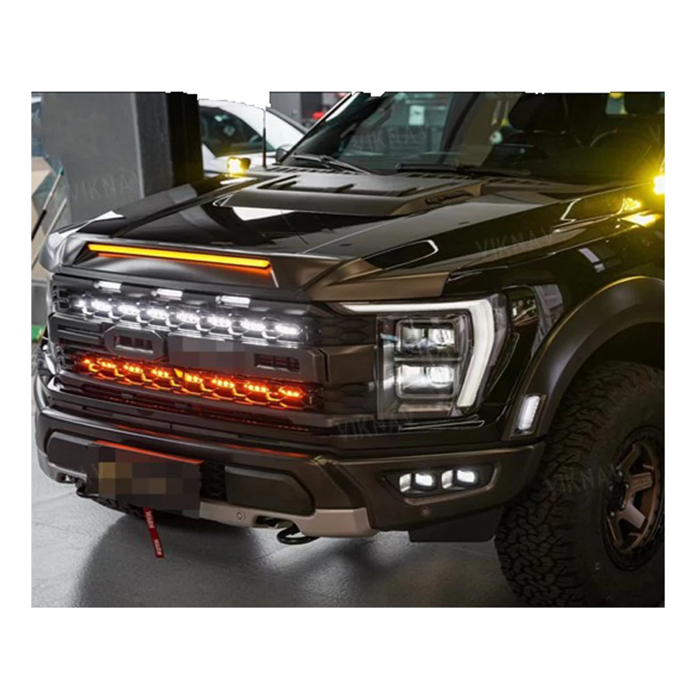 Viknav Truck MP Concepts Fender Flares for 2021-2024 Ford Raptor F150 Fender Flares with Integrated LED Lights